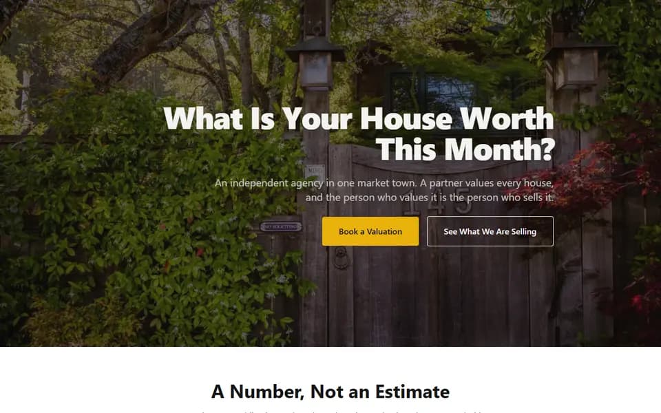 Preview of the Vaughan & Pike Estates template